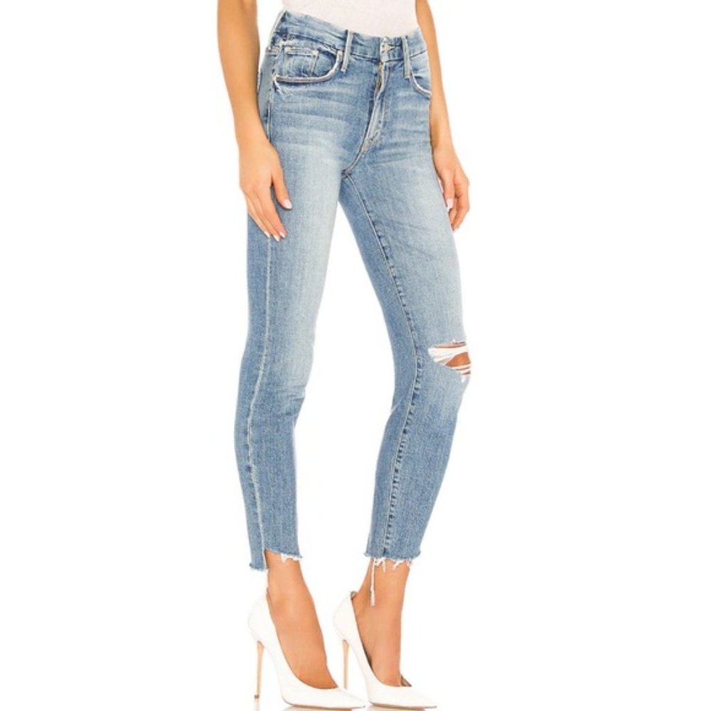 MOTHER The Looker Ankle Step Fray Skinny Jeans - Picture 2 of 12